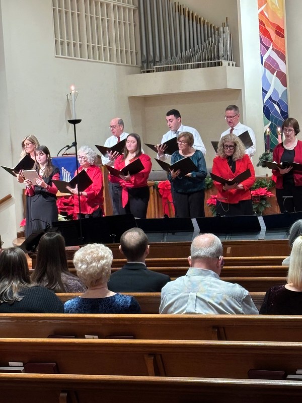 Handbell choir performance