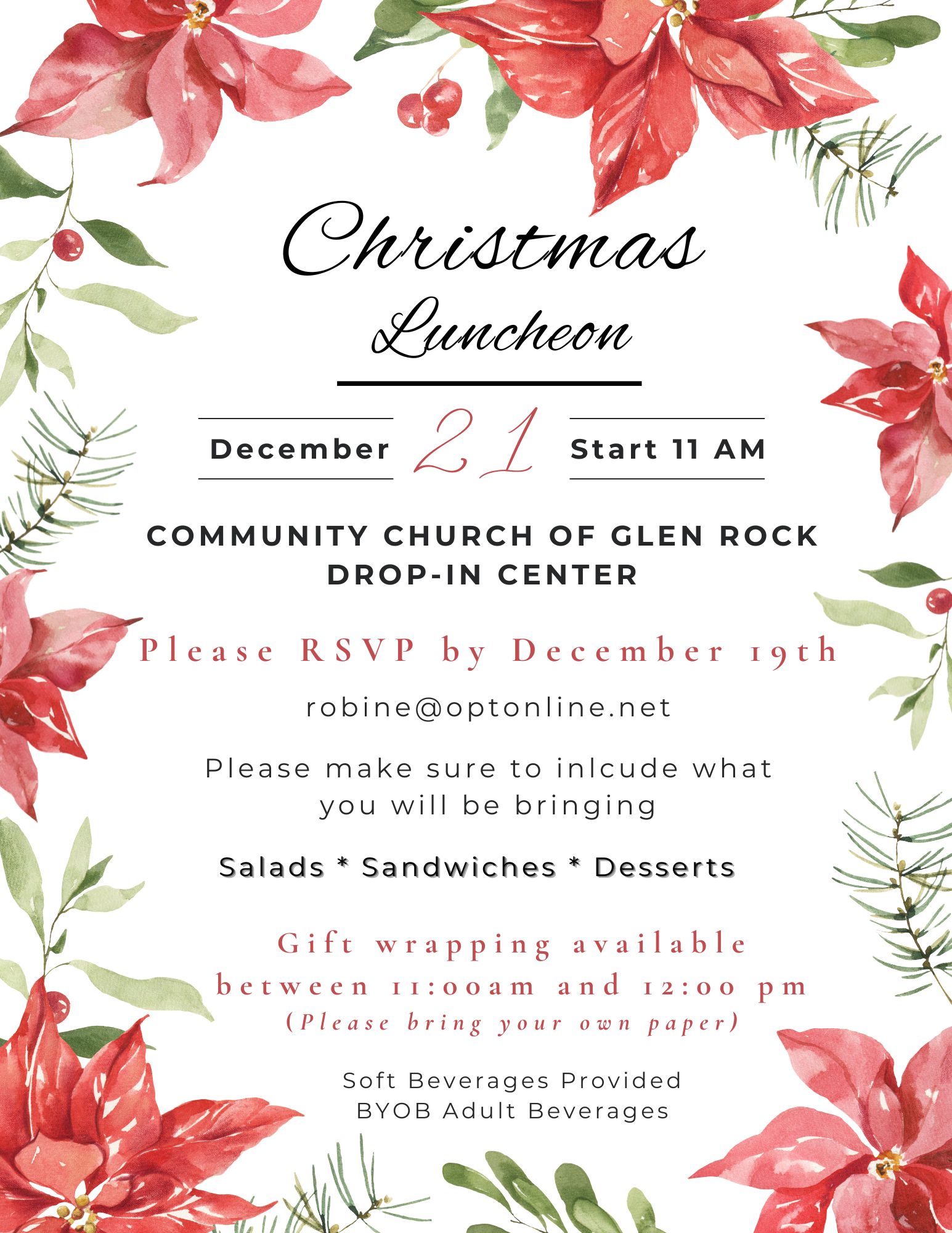 Community luncheon gathering